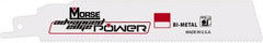 M.K. MORSE - 6" Long x 1" Thick, Bi-Metal Reciprocating Saw Blade - Straight Profile, 10 TPI, Toothed Edge - Americas Industrial Supply