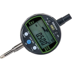 Mitutoyo - 0 to 1/2" Range, 0.00005, 0.0001 & 0.0005" Graduation, Electronic Drop Inidicator - Lug Back, 0.0001" Accuracy, LCD Display, Inch & Metric - Americas Industrial Supply