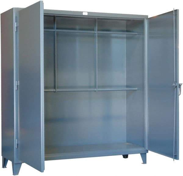 Strong Hold - Locking Storage Cabinet - Steel, 72" Wide x 24" Deep x 78" High, Dark Gray - Americas Industrial Supply
