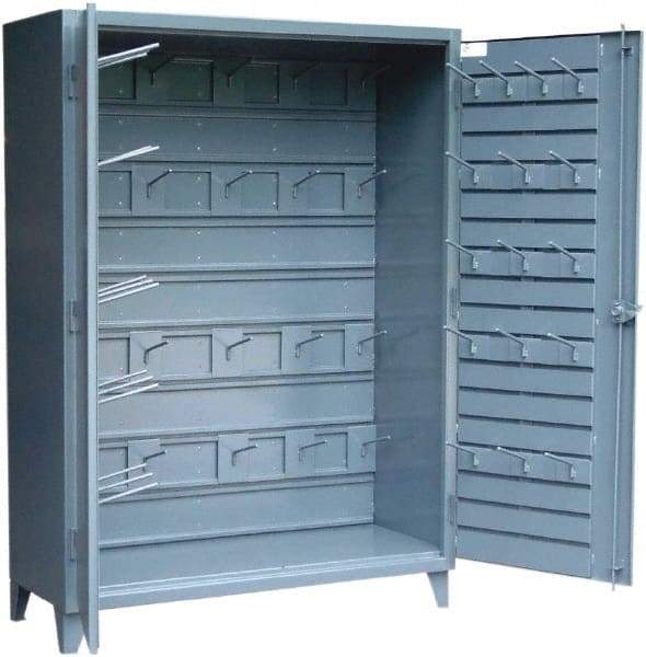 Strong Hold - Locking Storage Cabinet - Steel, 48" Wide x 24" Deep x 78" High, Dark Gray - Americas Industrial Supply