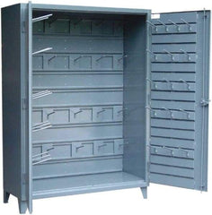 Strong Hold - Locking Storage Cabinet - Steel, 48" Wide x 24" Deep x 78" High, Dark Gray - Americas Industrial Supply