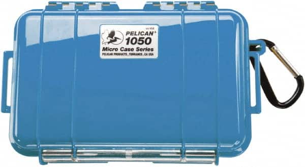 Pelican Products, Inc. - 5-1/16" Wide x 3-1/8" High, Clamshell Hard Case - Blue, Polycarbonate - Americas Industrial Supply