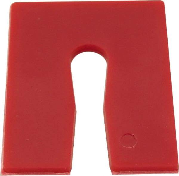 Precision Brand - 504 Piece, 1/8" Thick x 3" Wide x 4" Long Polystyrene Slotted Shim - Red, ±10% Tolerance - Americas Industrial Supply