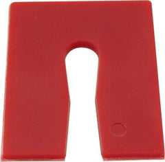 Precision Brand - 1,008 Piece, 1/8" Thick x 2" Wide x 3" Long Polystyrene Slotted Shim - Red, ±10% Tolerance - Americas Industrial Supply