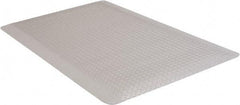 PRO-SAFE - 4' Long x 3' Wide, Dry Environment, Anti-Fatigue Matting - Gray, Vinyl with Vinyl Sponge Base, Beveled on 4 Sides - Americas Industrial Supply