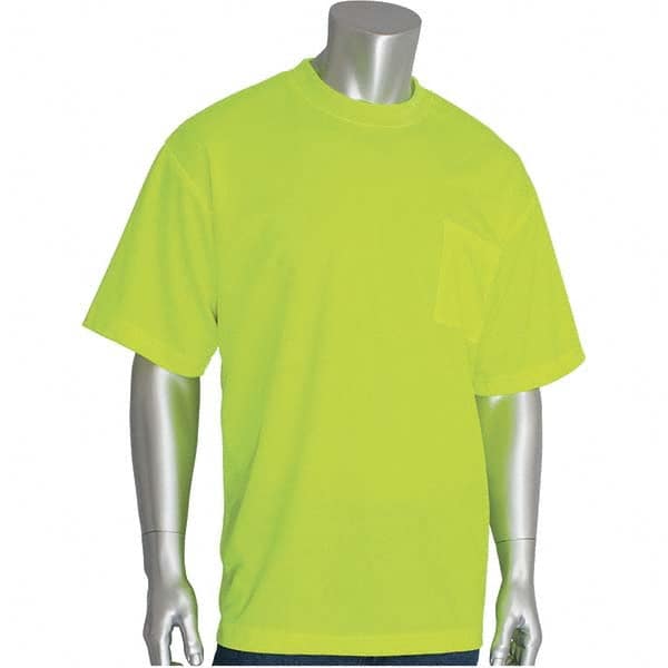 PIP - Size 2XL Hi-Vis Yellow High Visibility Short Sleeve T-Shirt - Americas Industrial Supply