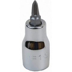 SK - Screwdriver & Drag Link Sockets - 3/8"DR #1 CHRM PHILLIPS SCRDRVR SCKT BIT - Americas Industrial Supply