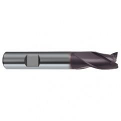 16mm Dia. x 82mm Overall Length 3-Flute Square End Solid Carbide SE End Mill-Weldon Shank-Center Cut-Firex - Americas Industrial Supply