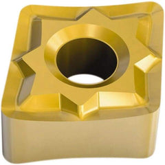 Seco - CNMG432 W-MF1 Grade CP500 Carbide Turning Insert - TiAlN Finish, 80° Diamond, 1/2" Inscr Circle, 3/16" Thick, 1/32" Corner Radius - Americas Industrial Supply