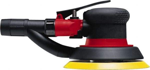 Chicago Pneumatic - 12,000 OPM, 19 CFM Air Consumption, 90 psi Air Pressure, Palm Air Orbital Sander - Round Pad, Hook & Loop Backing, 1/4" Inlet - Americas Industrial Supply