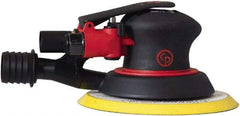 Chicago Pneumatic - 12,000 OPM, 16 CFM Air Consumption, 90 psi Air Pressure, Palm Air Orbital Sander - Round Pad, Hook & Loop Backing, 1/4" Inlet - Americas Industrial Supply