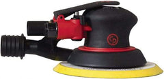 Chicago Pneumatic - 12,000 OPM, 16 CFM Air Consumption, 90 psi Air Pressure, Palm Air Orbital Sander - Round Pad, Hook & Loop Backing, 1/4" Inlet - Americas Industrial Supply