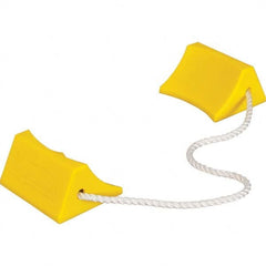 Checkers - 1 2-Piece 7-1/2" Wide x 2-3/4" High x 5-1/2" Deep Polyurethane Wheel Chock - Americas Industrial Supply