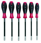 7 Piece - 5.0 - 13.0mm - SoftFinish® Cushion Grip Flexible Shaft Metric Nut Driver Set - Americas Industrial Supply