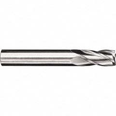 SGS - 6mm, 13mm LOC, 6mm Shank Diam, 57mm OAL, 4 Flute, Solid Carbide Square End Mill - Single End, TiCN Finish, Spiral Flute, 30° Helix, Centercutting, Right Hand Cut, Right Hand Flute, Series 54M - Americas Industrial Supply