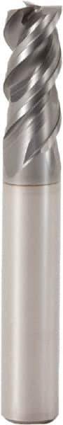 Seco - 5mm, 12mm LOC, 6mm Shank Diam, 55mm OAL, 3 Flute, Solid Carbide Square End Mill - Single End, SIRON-A Finish, Spiral Flute, 48° Helix, Centercutting, Right Hand Cut, Right Hand Flute, Series JS553 - Americas Industrial Supply