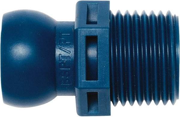 Loc-Line - 1/2" Hose ID, Male to Female Coolant Hose Connector - 1/2" BSPT, For Loc-Line Modular Hose Systems - Americas Industrial Supply