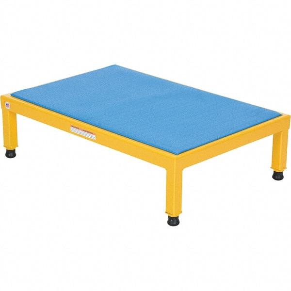 Vestil - 9" High x 24" Wide x 36" Deep, Yellow Step Stand - Steel, 500 Lb Capacity - Americas Industrial Supply