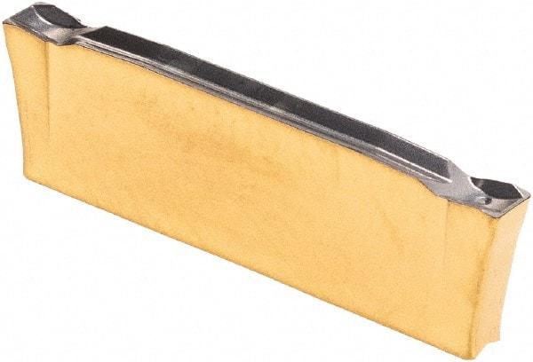 Iscar - DGN2002 IC808 Grade, 0.0787" Cutting Width, Carbide Cutoff Insert - Neutral Lead Angle, 0.0079" Cnr Rad, TiAlN/AlTiN/TiN Coated, Double End - Americas Industrial Supply