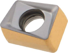 Iscar - H490 ANKX090408 TR Grade IC830 Carbide Milling Insert - TiAlN/TiN Finish, 0.2047" Thick, 0.8mm Corner Radius - Americas Industrial Supply
