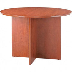 ALERA - 29-1/2" High Stationary Conference Table - 1" Thick, Medium Cherry, Wood Grain Laminate - Americas Industrial Supply