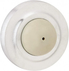 IVES - 4" Projection Convex Wall Bumper - Screw Mount, Satin Chrome Finish - Americas Industrial Supply