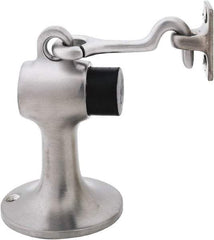 IVES - 4" Projection Floor Door Stop - Screw Mount, Satin Chrome Finish - Americas Industrial Supply