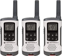 Motorola - 16 Mile Range, 22 Channel, 0.5 & 1.5 Watt, Series Talkabout, Recreational Two Way Radio - FRS/GMRS Band, 462.55 to 467.7125 Hz, AA & NiMH Battery, 12 NiMH & 29 AA hr Life, 12.87" High x 10.83" Wide x 1.78" Deep, Low Battery Alerts - Americas Industrial Supply