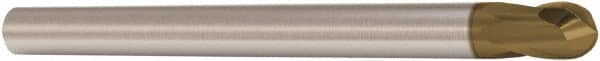Seco - 5mm Diam, 5mm LOC, 2 Flute Solid Carbide Ball End Mill - HXT Finish, Single End, 60mm OAL, 5mm Shank Diam, Spiral Flute - Americas Industrial Supply