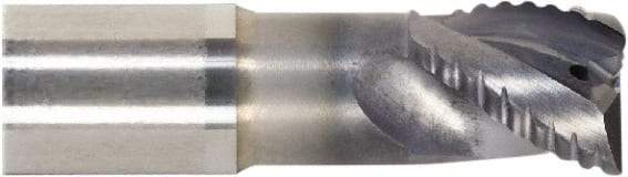 Seco - 12mm Diam, Medium Pitch, 14mm LOC, 3 Flute Solid Carbide 0.5mm Corner Radius Roughing End Mill - MEGA-T Finish, 95mm OAL, 12mm Shank Diam, Single End, Centercutting, 37.5° Helix - Americas Industrial Supply