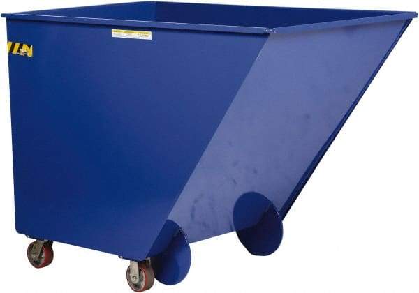Vestil - 200 Lb Load Capacity, 1.0 Cu Yd, Steel Dump Hopper - 38-1/4" Wide x 58-3/16" Long x 36-3/16" High, Blue - Americas Industrial Supply