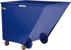 Vestil - 200 Lb Load Capacity, 1.0 Cu Yd, Steel Dump Hopper - 38-1/4" Wide x 58-3/16" Long x 36-3/16" High, Blue - Americas Industrial Supply