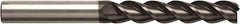 Seco - 8mm, 3 Flute, Single End, Solid Carbide, Corner Chamfer End Mill - 100mm OAL, Right Hand Flute, 40mm LOC, Right Hand Cut - Americas Industrial Supply