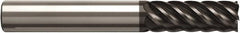 Seco - 4mm, 10mm LOC, 6mm Shank Diam, 57mm OAL, 5 Flute, Solid Carbide Square End Mill - Single End, NXT Finish, Helical Flute, 45° Helix, Centercutting, Right Hand Cut, Right Hand Flute, Series JS520 - Americas Industrial Supply