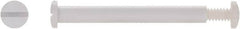 Made in USA - #10-24 Thread Screw & Barrel, Pan Head, Slotted Drive, Nylon Sex Bolt & Binding Post - Uncoated, 1/4" Screw Length, 1/4" Long Barrel, Grade 6/6 - Americas Industrial Supply