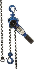Value Collection - 1,500 Lb Lifting Capacity, 20' Lift Height, Lever Hoist - Made from Chain, 33 Lb Avg Pull to Lift Rated Load, 1 Chain - Americas Industrial Supply