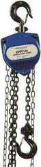 Value Collection - 2,000 Lb Lifting Capacity, 15' Lift Height, Hand Hoist - Made from Chain, 36' Overhaul to Lift 1', 79 Lb Avg Pull to Lift Rated Load, 1 Chain - Americas Industrial Supply