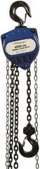 Value Collection - 4,000 Lb Lifting Capacity, 20' Lift Height, Hand Hoist - Made from Chain, 68' Overhaul to Lift 1', 90 Lb Avg Pull to Lift Rated Load, 1 Chain - Americas Industrial Supply