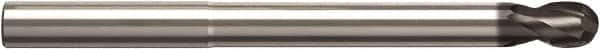 Seco - 5mm Diam, 5mm LOC, 2 Flute Solid Carbide Ball End Mill - NXT Finish, Single End, 75mm OAL, 6mm Shank Diam, Spiral Flute - Americas Industrial Supply