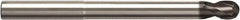Seco - 5mm Diam, 5mm LOC, 2 Flute Solid Carbide Ball End Mill - NXT Finish, Single End, 75mm OAL, 6mm Shank Diam, Spiral Flute - Americas Industrial Supply