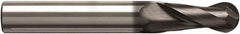 Seco - 12mm Diam, 24mm LOC, 2 Flute Solid Carbide Ball End Mill - NXT Finish, Single End, 83mm OAL, 12mm Shank Diam, Spiral Flute - Americas Industrial Supply