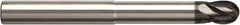 Seco - 10mm Diam, 10mm LOC, 4 Flute Solid Carbide Ball End Mill - NXT Finish, Single End, 100mm OAL, 10mm Shank Diam, Spiral Flute - Americas Industrial Supply