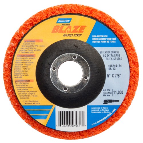 5″ Depressed Center Finishing Disc Rapid Strip Extra Coarse Grit - Americas Industrial Supply