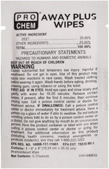 Pro Chem - 50 Count 25% DEET Towelette - For Mosquitos, Chiggers, Gnats, Stable Flies, Fleas, Ticks, Black Flies, Sand Flies - Americas Industrial Supply