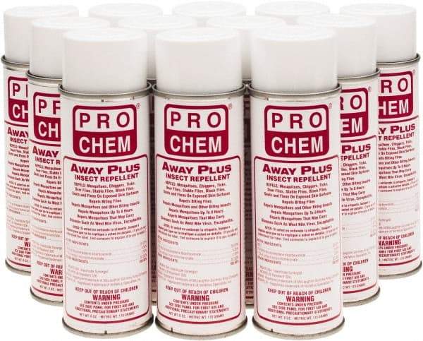 Pro Chem - 6 oz 25% DEET Aerosol Spray - For Mosquitos, Chiggers, Deer Flies, Gnats, Stable Flies, Fleas, Ticks, Black Flies, Biting Flies - Americas Industrial Supply