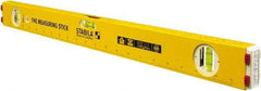 Stabila - 24" Long 3 Vial Spirit Level - Aluminum, Yellow, 2 Plumb & 1 Level Vials - Americas Industrial Supply