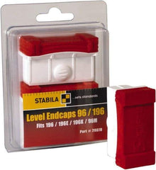 Stabila - Level Replacement End Cap Mount - White, Use with 196, 196M, 196E & 196K Series Levels - Americas Industrial Supply