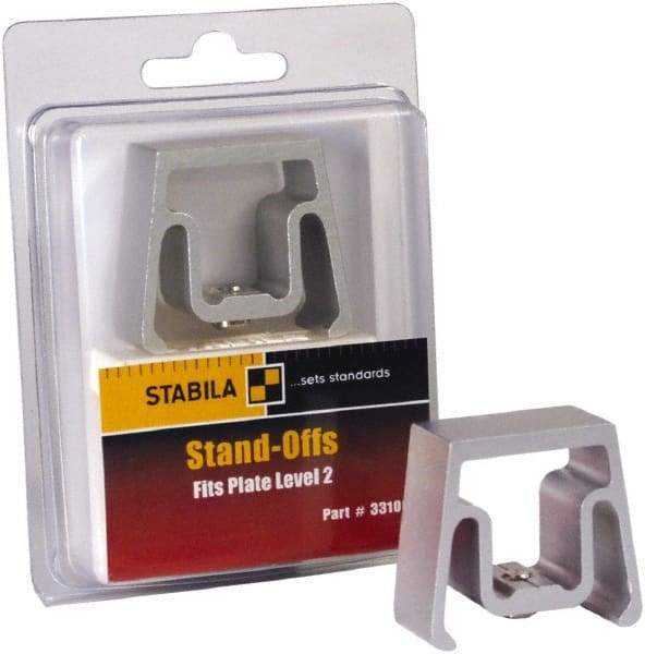 Stabila - Plate Level Standoff Mount - Silver, Use with 35610, 35712, 34610 & 34712 - Americas Industrial Supply