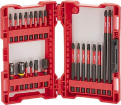 Milwaukee Tool - 22 Piece, Drive Set - Multi-Purpose Tool Kit Kit, 1/4" Drive, Phillips, Torx, Magnetic Bit Holder Point - Americas Industrial Supply