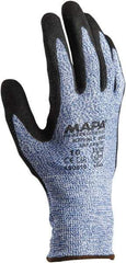 MAPA Professional - Size 2XL (11), ANSI Cut Lvl 4, Puncture Lvl 3, Abrasion Lvl 4, Nitrile Coated HDPE Cut Resistant Gloves - Palm Coated, HDPE Lining, Knit Wrist, Gray, Paired - Americas Industrial Supply